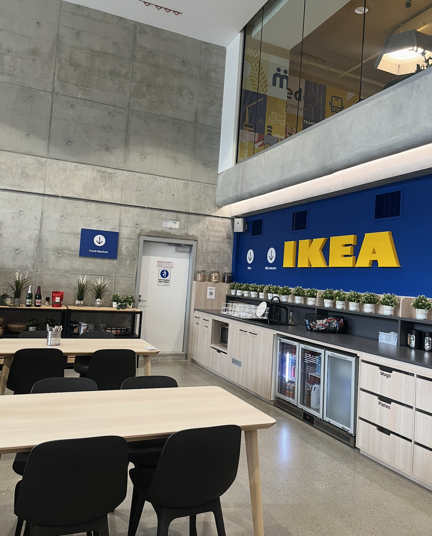 The IKEA-themed office food market