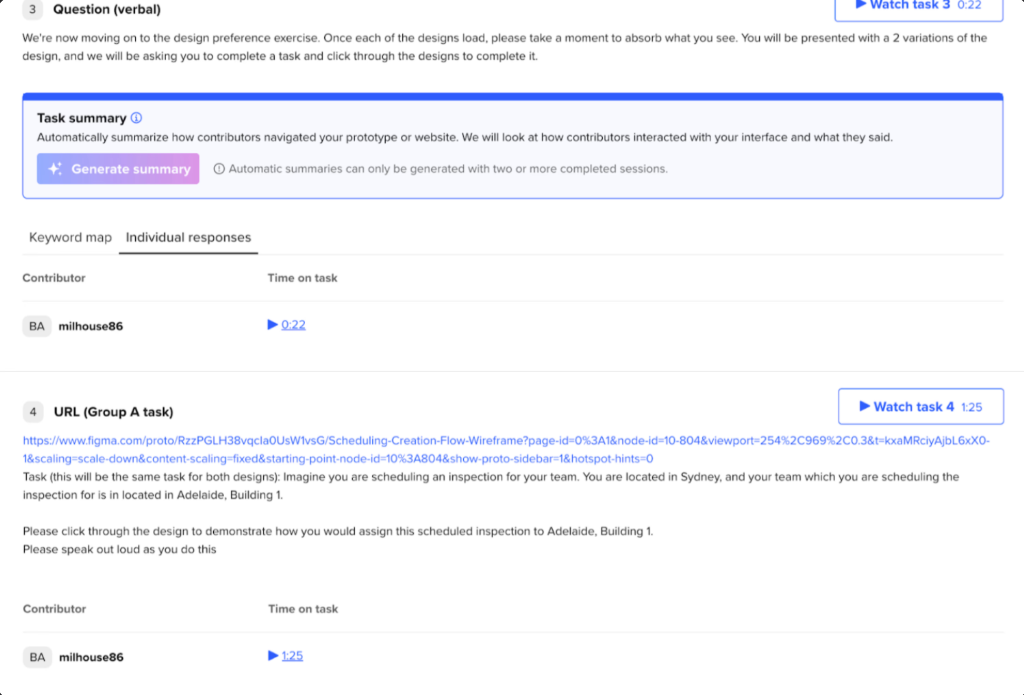Questions 3 and 4 — the Sydney to Adelaide design-preference task