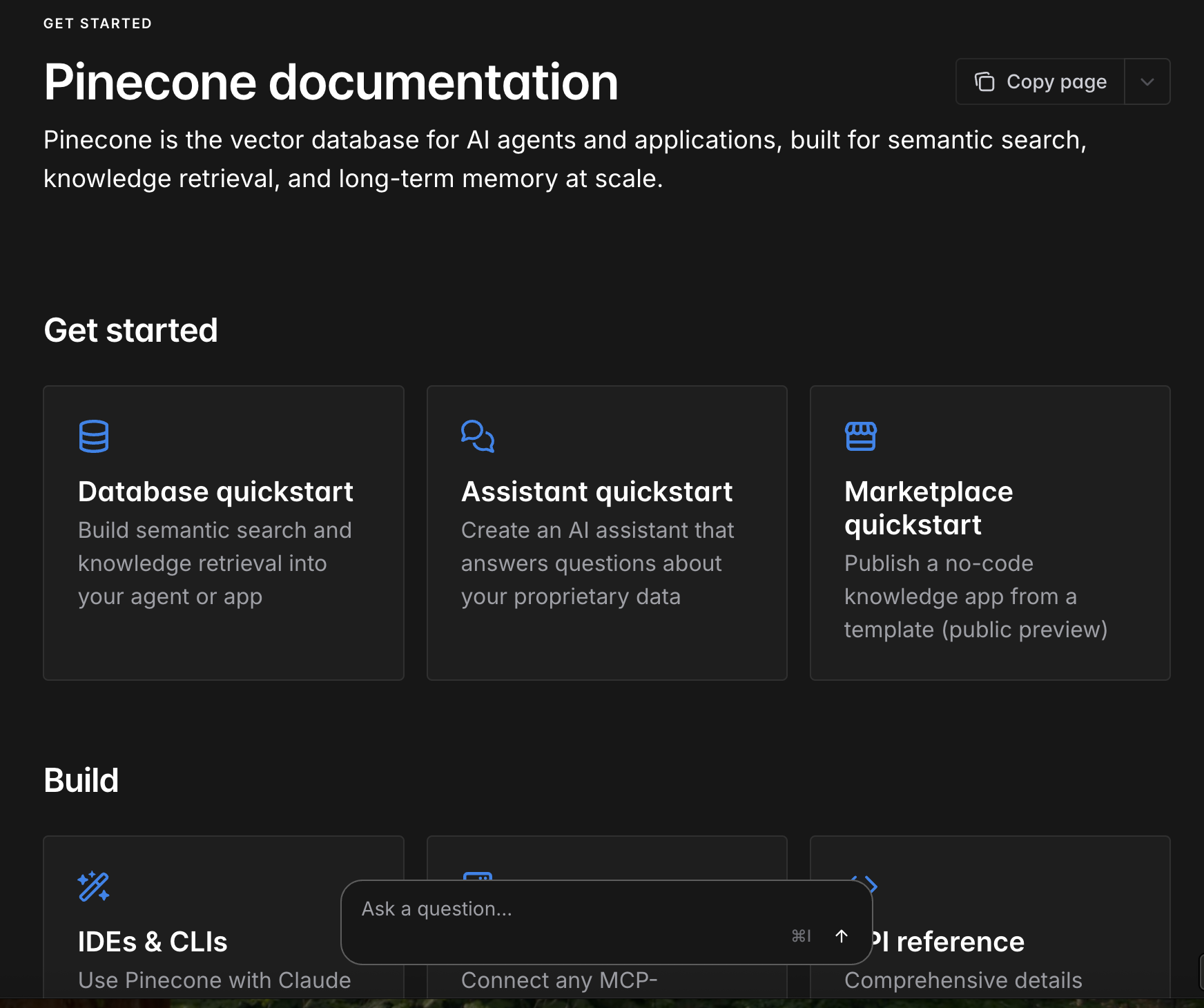 Pinecone documentation — the source of retrieved docs
